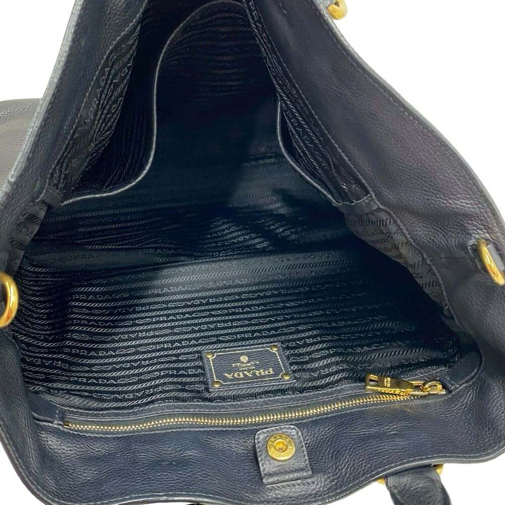 PRADA Black Leather Shoulder Bag - Picture 9 of 10